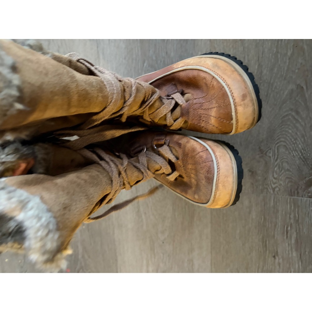 Sorel Tofino II Tan Brown Faux Fur Trim Winter Snow Boots Womens 7 NL2194-237 - Picture 3 of 6